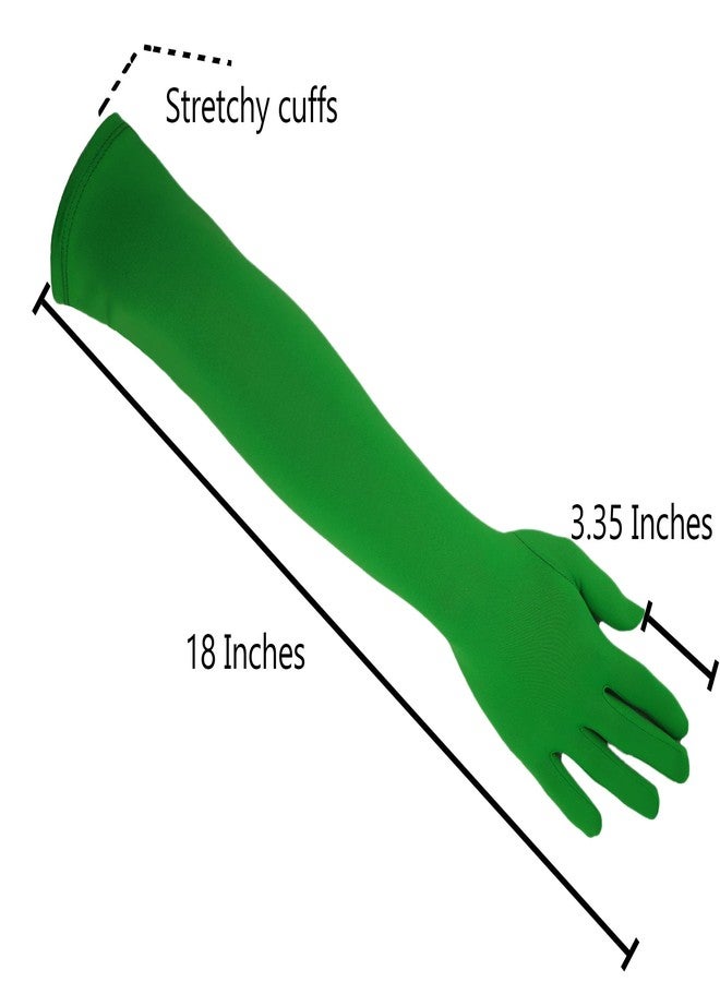 Howriis Men's and Women's Spandex Gloves Costume Halloween Cosplay Stretchy Long Gloves (Light Blue, 45cm) - Image 5